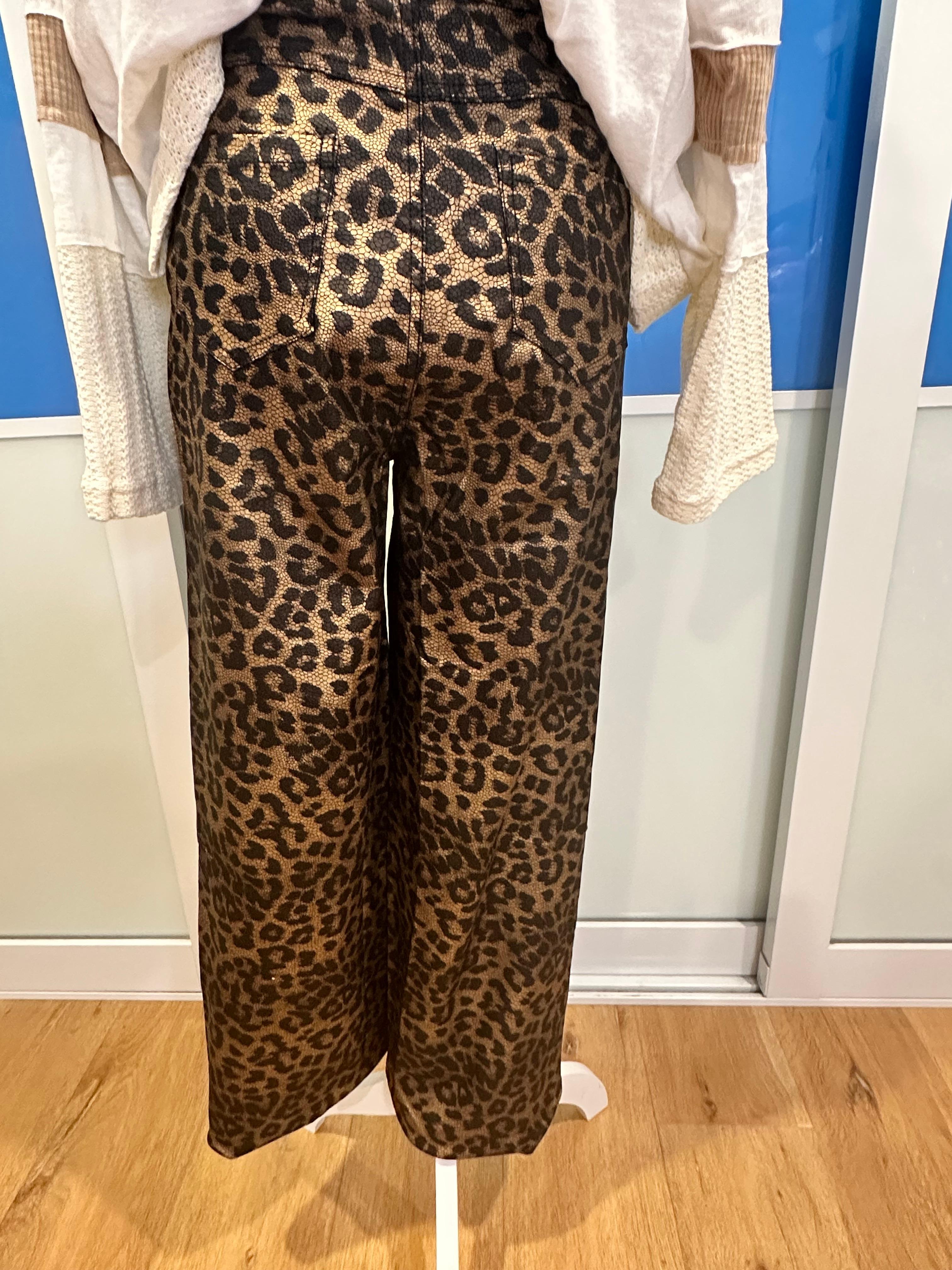 Leopard Pants with Pockets and High Waist in 2 Colors