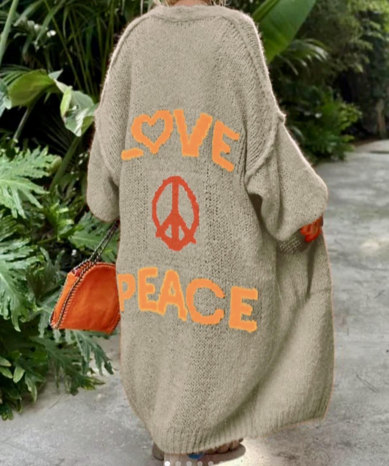 Love and Piece open front Cardigan