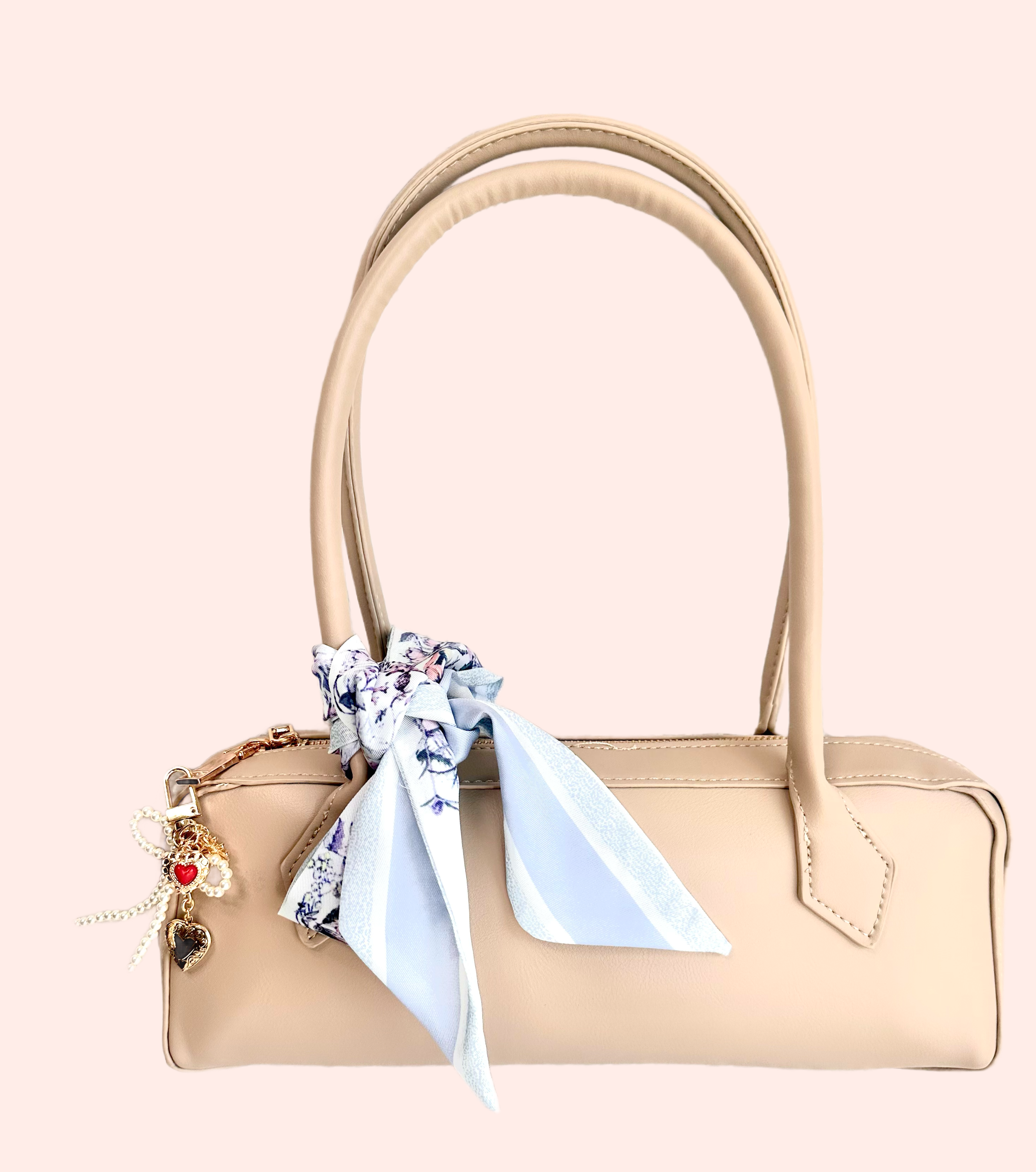 Vintage Style Should Bag Bundle  with scarf and bag charm