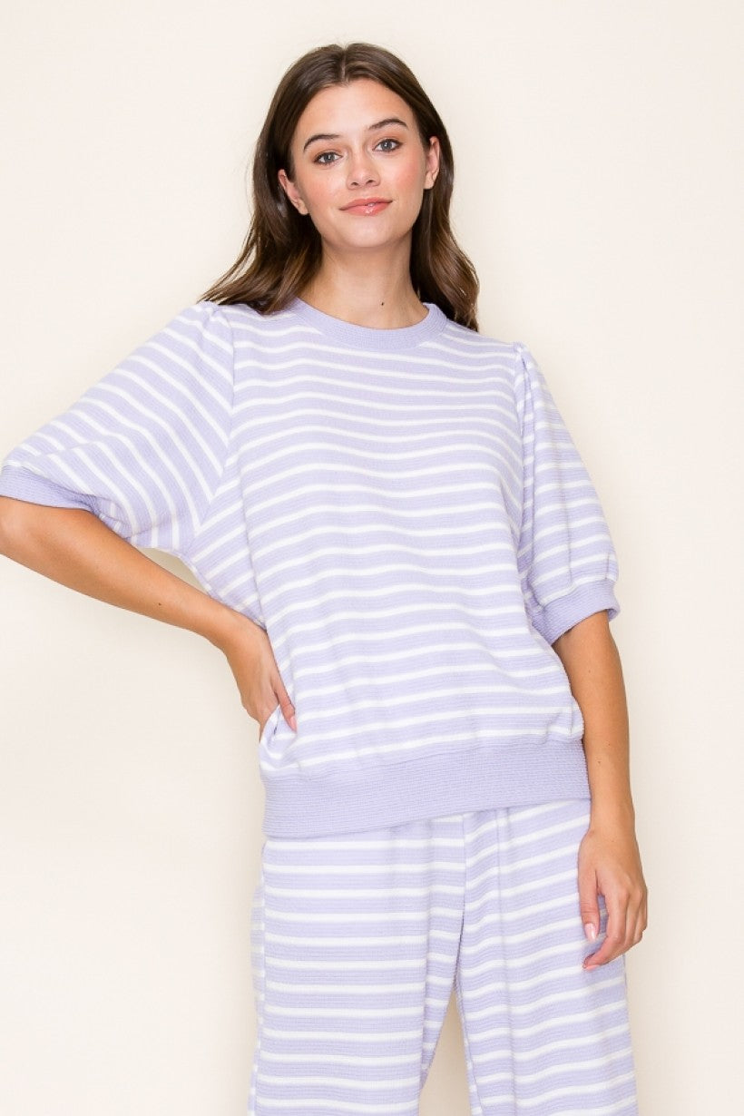 Lavender Cloud  Stripe Set
