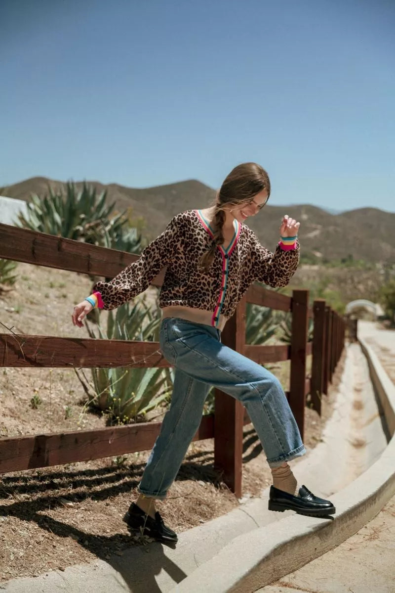 Long Sleeve Leopard Cardigan