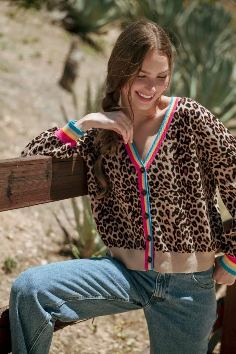 Long Sleeve Leopard Cardigan