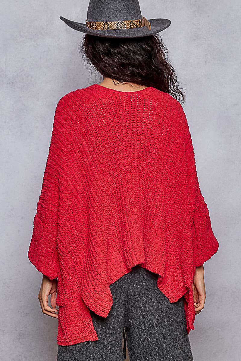 Long Sleeve Solid and Soft Red Cardigan