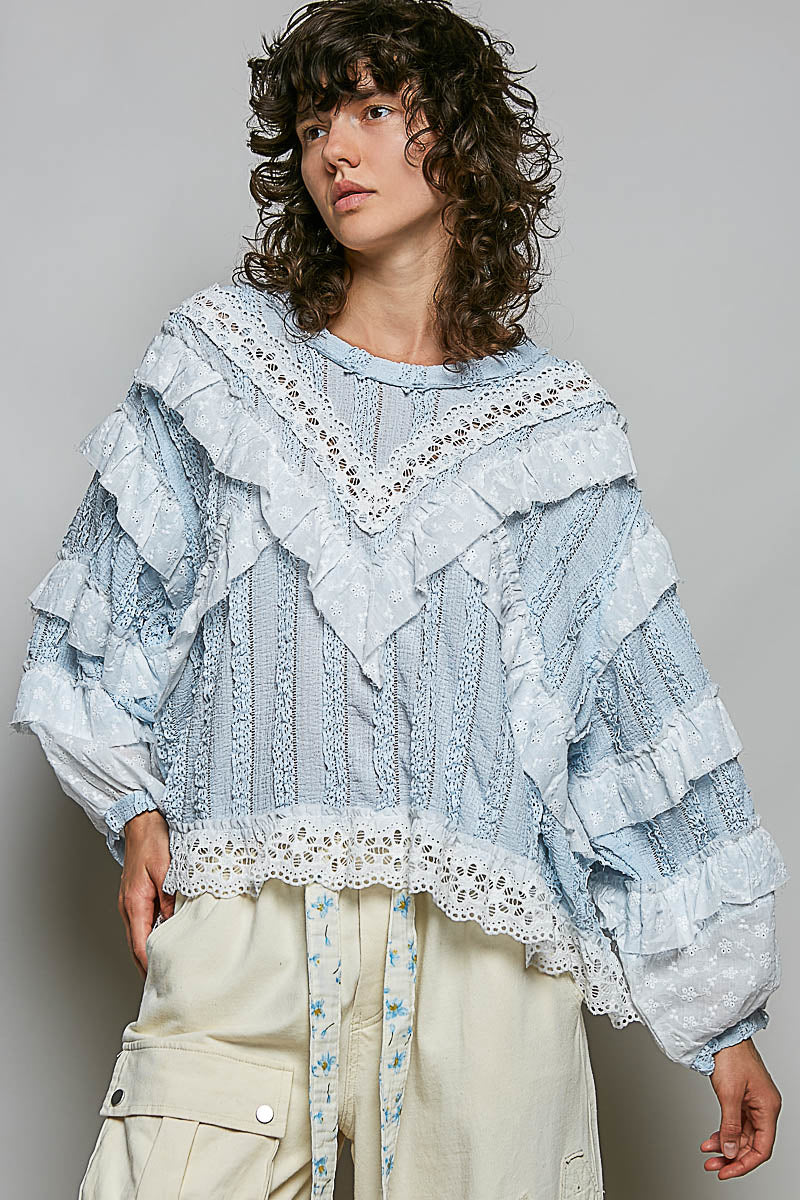 Romantic Blue Water Top