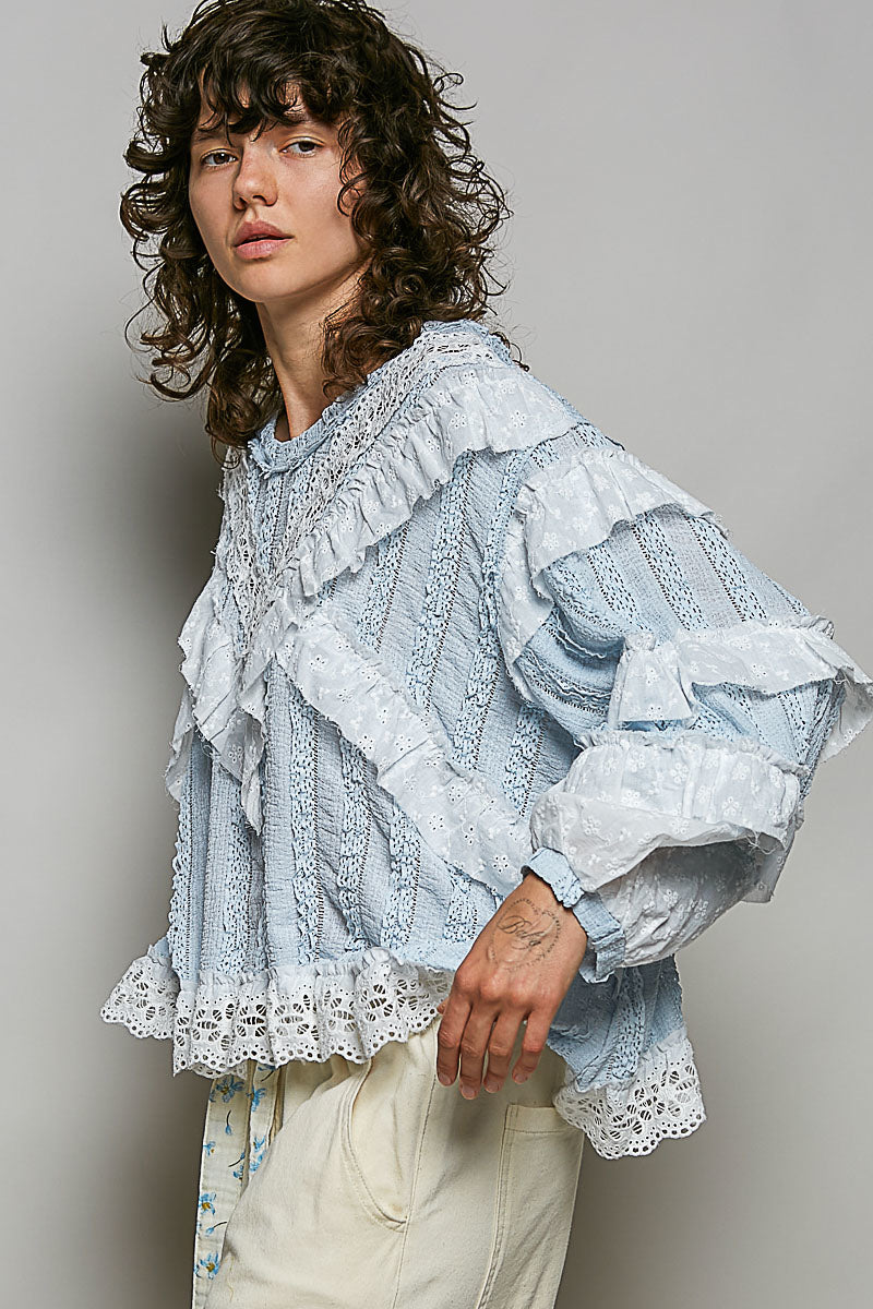 Romantic Blue Water Top