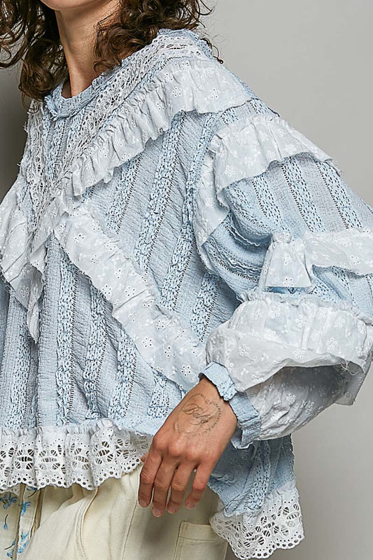 Romantic Blue Water Top