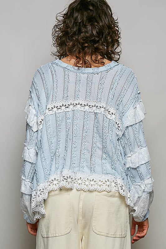 Romantic Blue Water Top