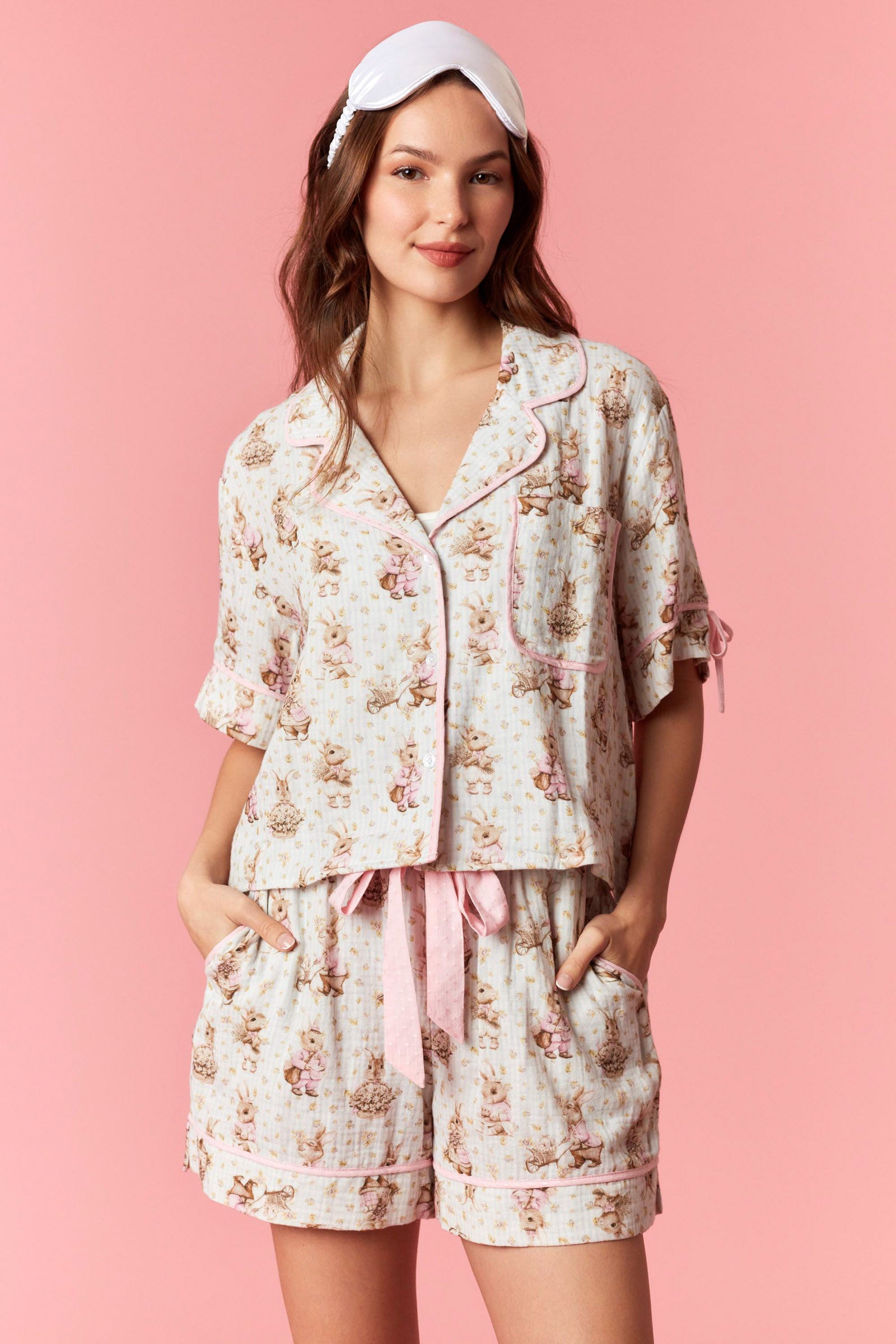 Bunny printed pajama set