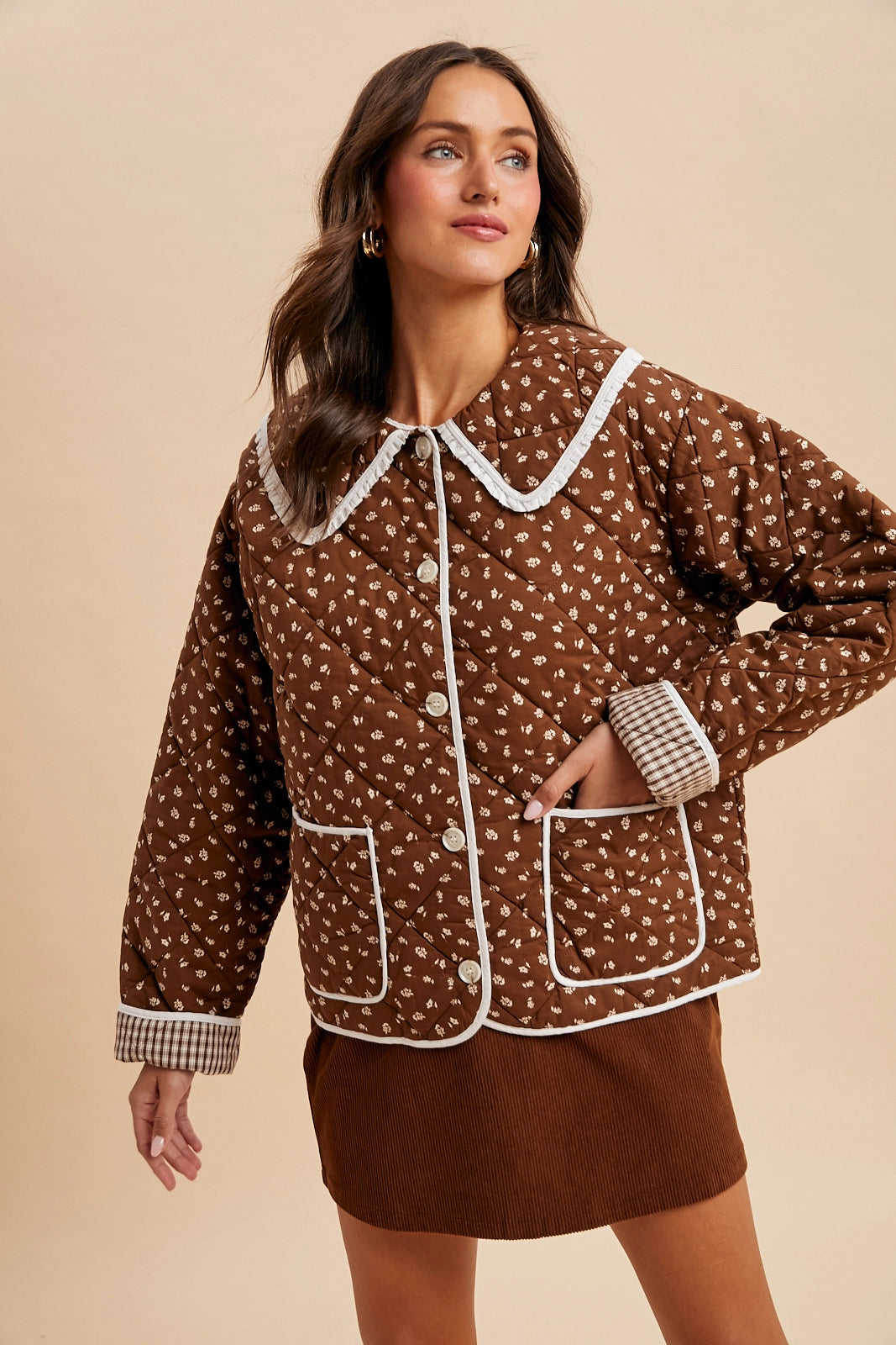 Quilted  Collar Puffer Jacket