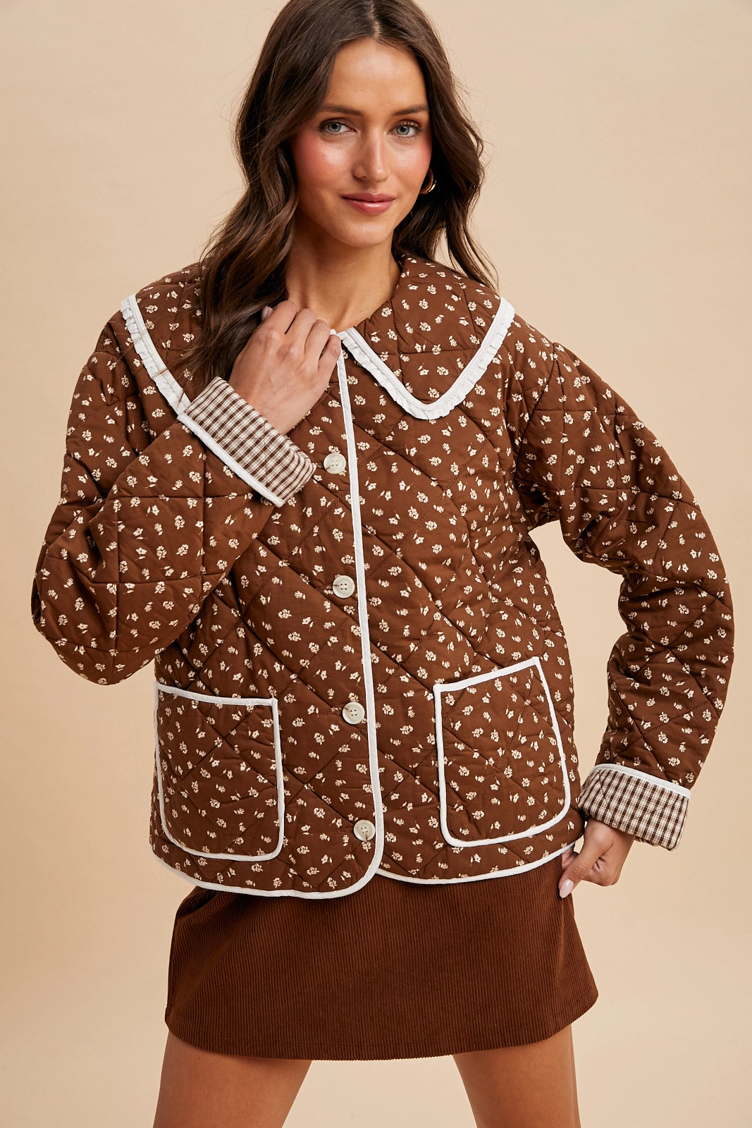 Quilted  Collar Puffer Jacket