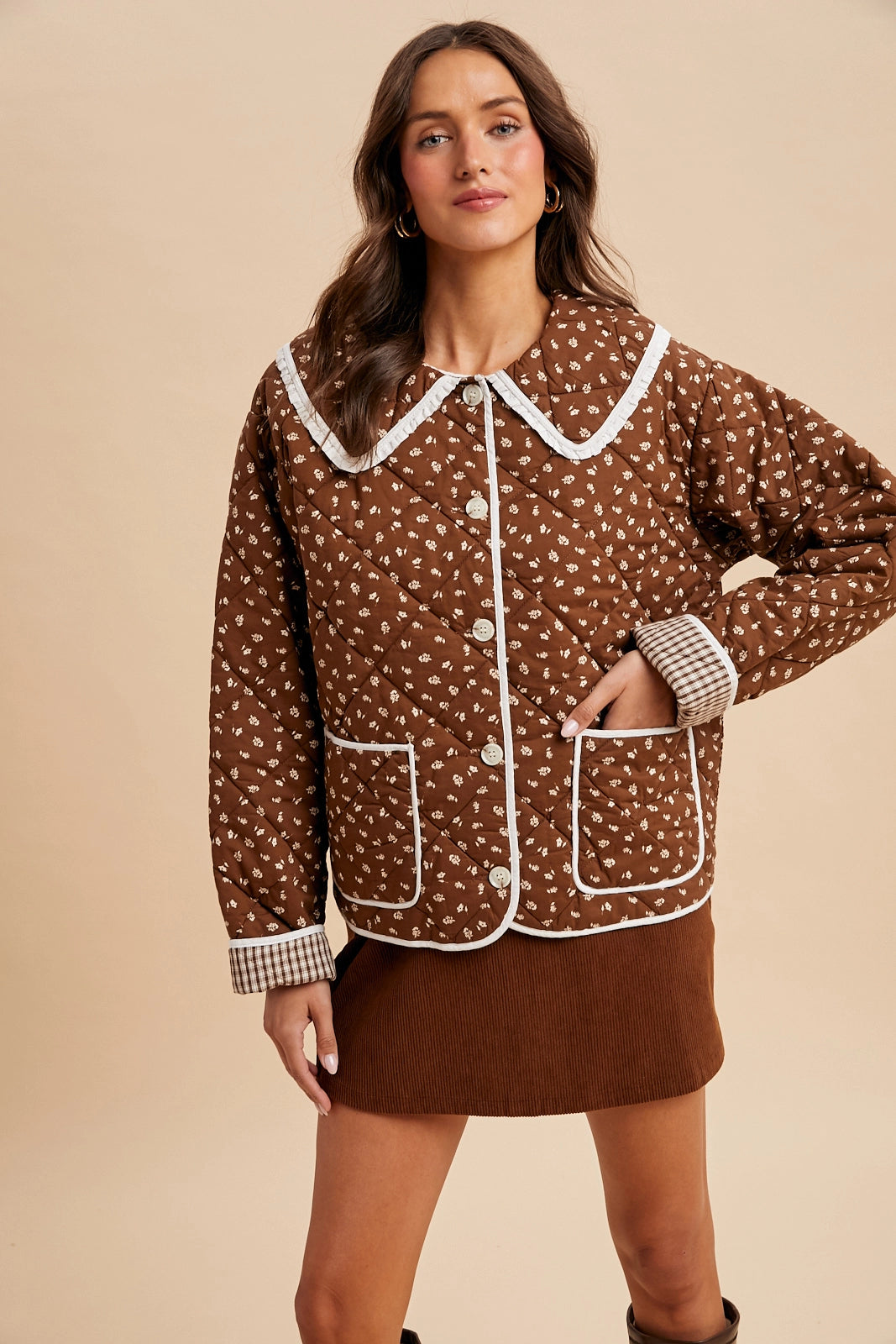 Quilted  Collar Puffer Jacket