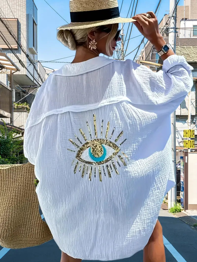 SUMMER BREEZE EVYL EYE BEACH COVER UP