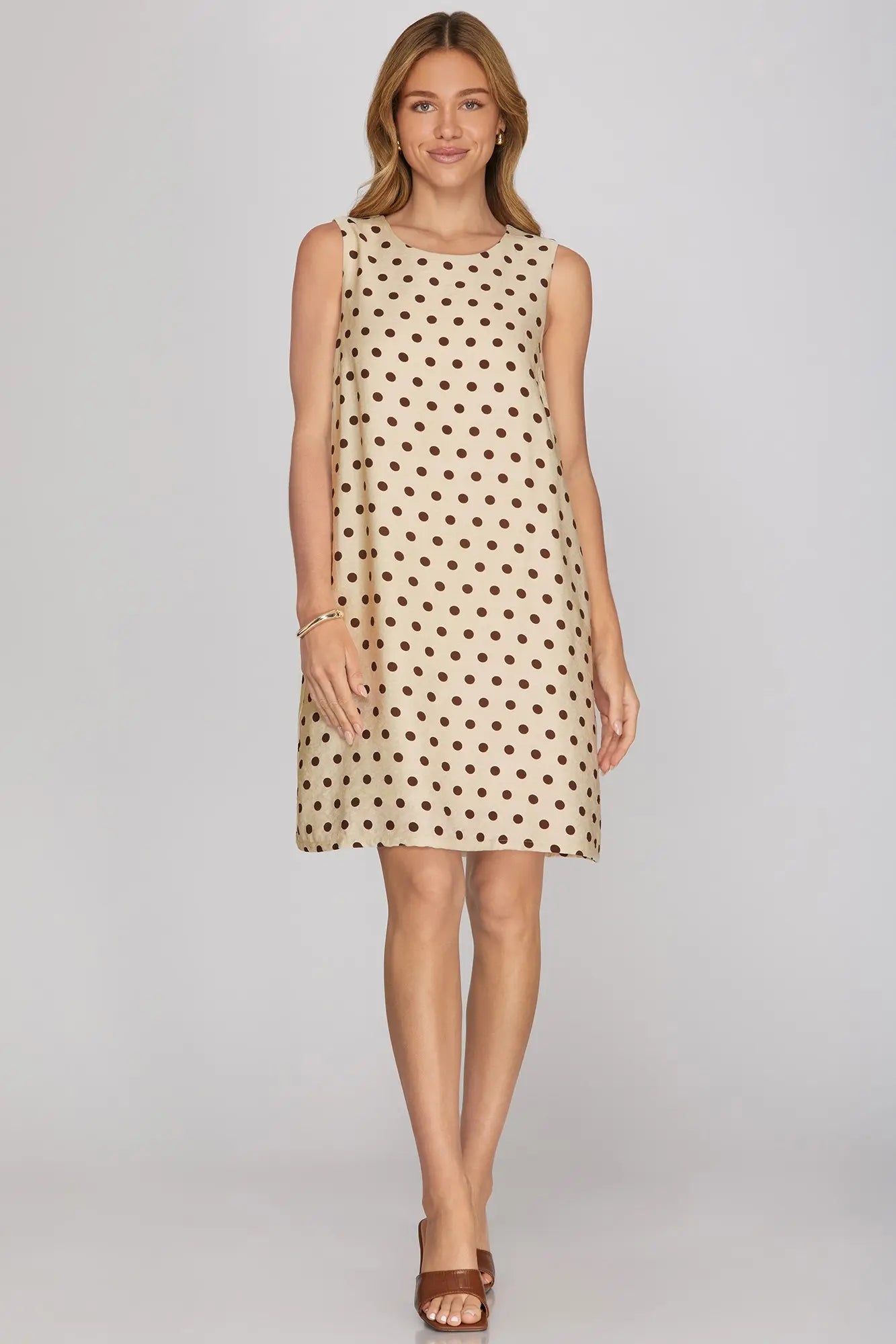 Navy Polka Dot Dress