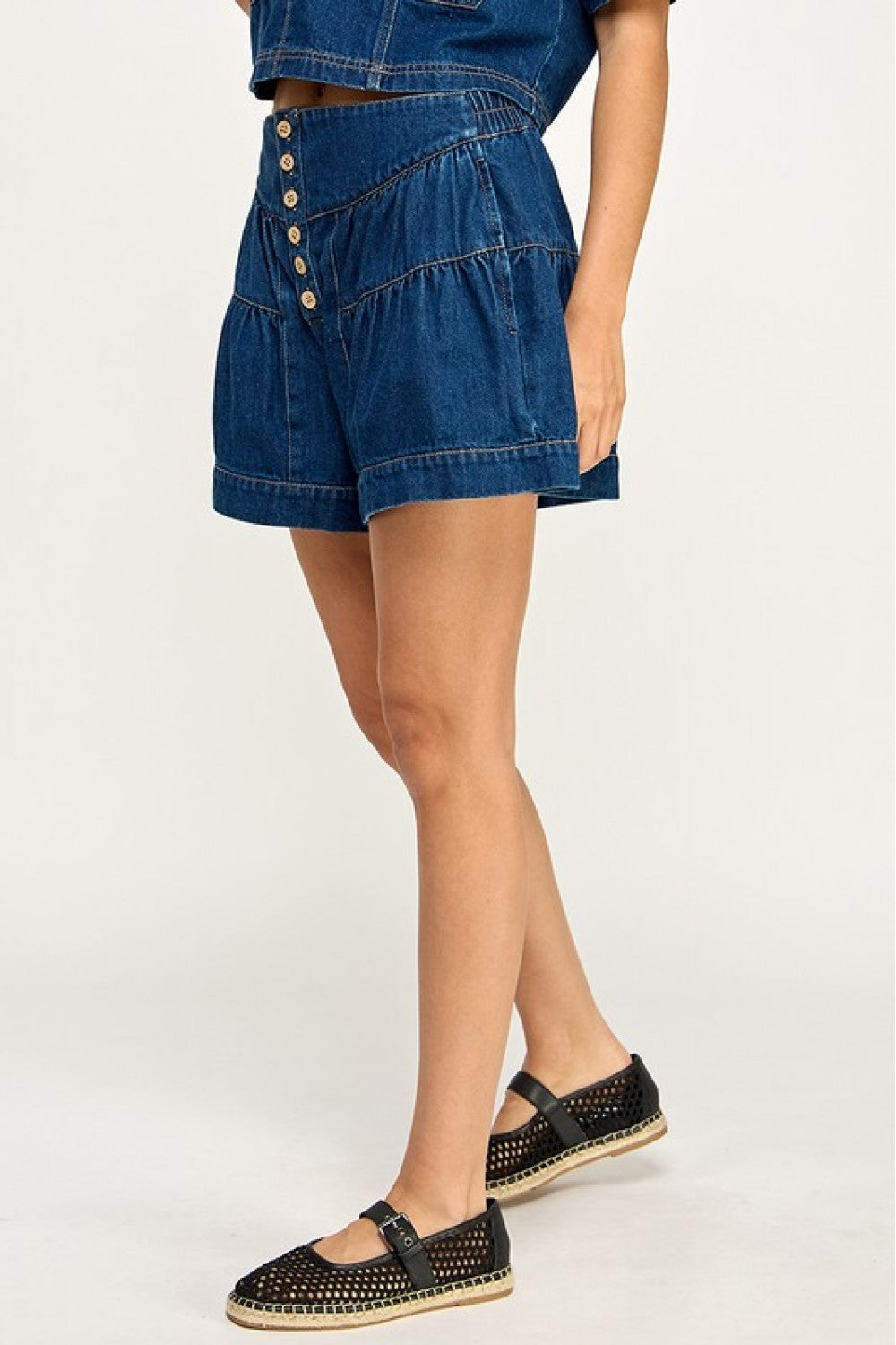 Highwaist Fleur Denim Shorts