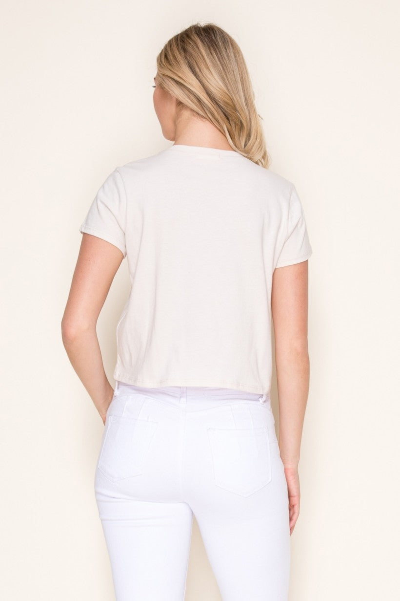 Vintage Tequila Crop Graphic  Top Tshirt