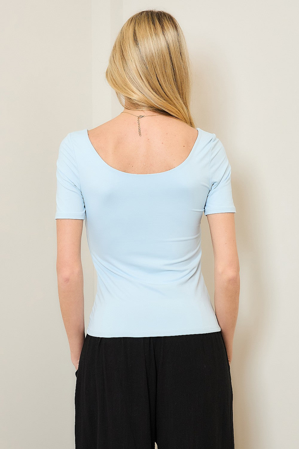 Butter Knit Double Layered Scoop Neck Short Sleeve Top in 4 Colors
